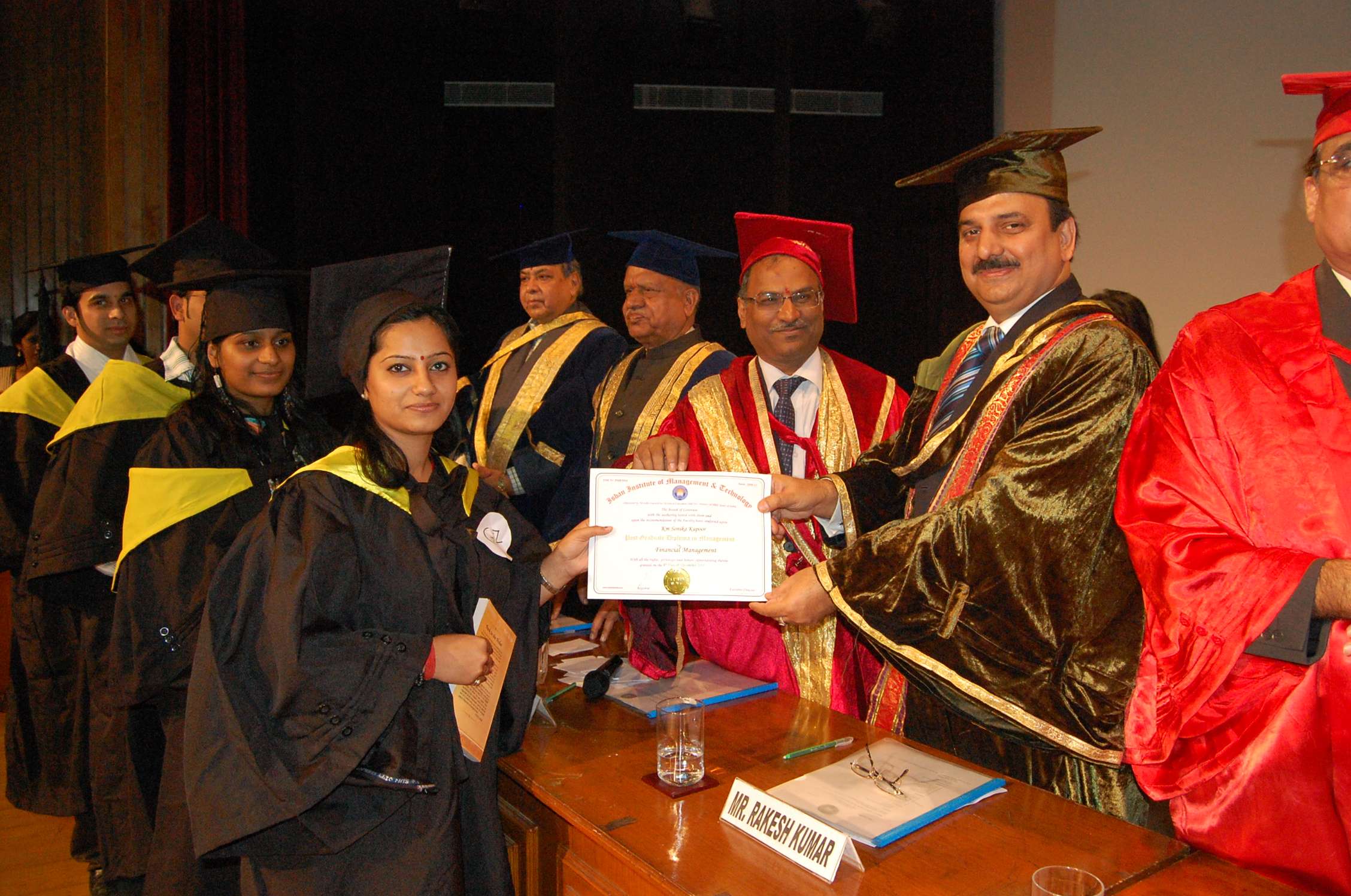 Award ceremony for debate winners